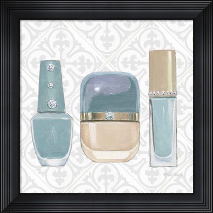 Framed Must Have Fashion IV Gray White Print