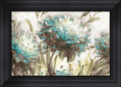 Framed Hydrangea Field Neutral Print
