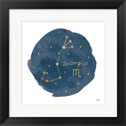 Framed Horoscope Scorpio Print