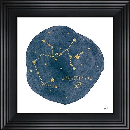 Framed Horoscope Sagittarius Print