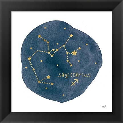 Framed Horoscope Sagittarius Print