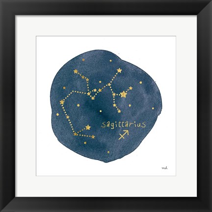 Framed Horoscope Sagittarius Print