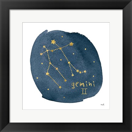 Framed Horoscope Gemini Print