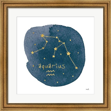Framed Horoscope Aquarius Print