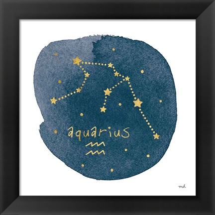 Framed Horoscope Aquarius Print