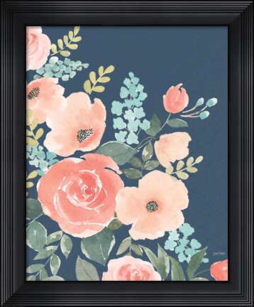 Framed Blooming Delight I Sage Print