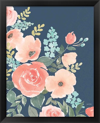 Framed Blooming Delight I Sage Print