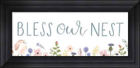 Framed Sprint Sentiments V on White Print