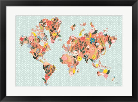 Framed Wild Garden World Print