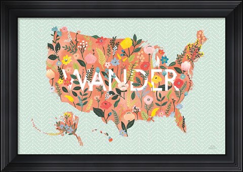 Framed Wild Garden USA Print