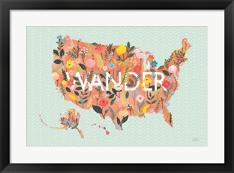 Framed Wild Garden USA Print