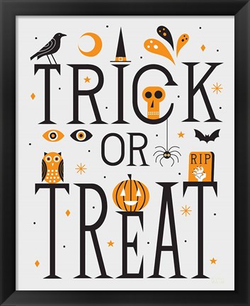 Framed Festive Fright Trick or Treat I Print