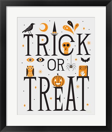 Framed Festive Fright Trick or Treat I Print