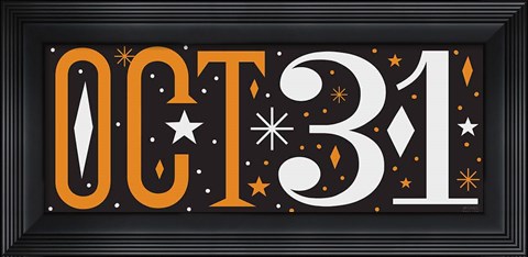 Framed Festive Fright October 31 III Print
