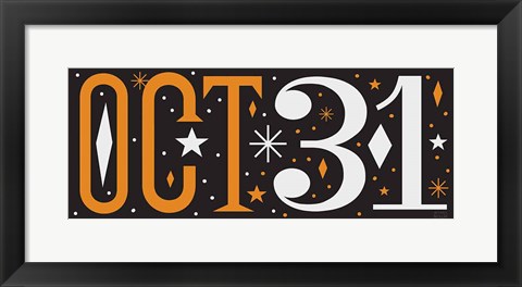 Framed Festive Fright October 31 III Print