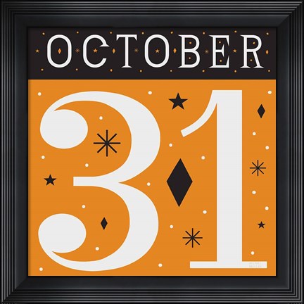 Framed Festive Fright October 31 II Print