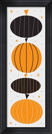 Framed Festive Fright Pumpkins Print