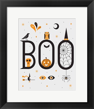 Framed Festive Fright Boo Print