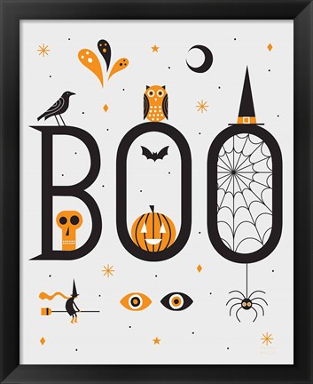 Framed Festive Fright Boo Print