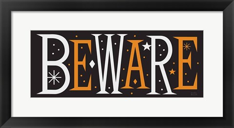 Framed Festive Fright Beware Print