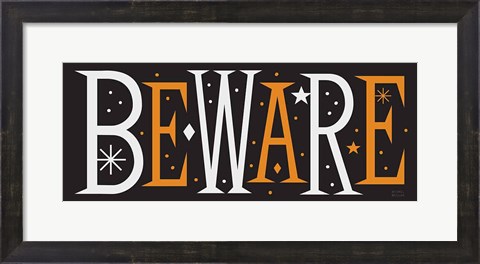 Framed Festive Fright Beware Print