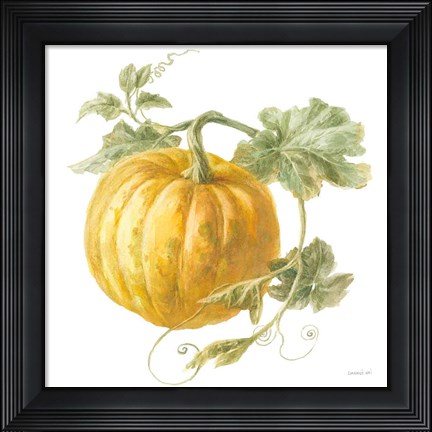 Framed Floursack Autumn V on White Print