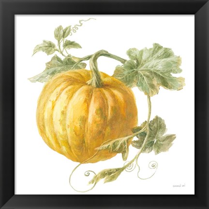 Framed Floursack Autumn V on White Print