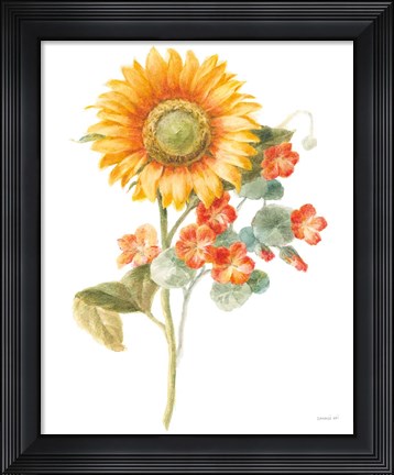 Framed Floursack Autumn IV on White Print