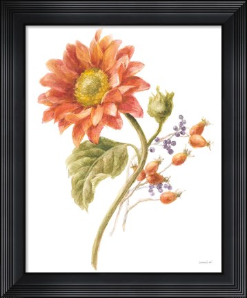 Framed Floursack Autumn II on White Print