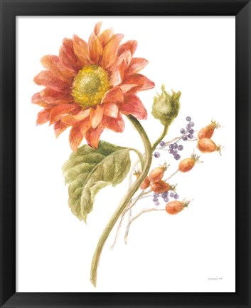 Framed Floursack Autumn II on White Print