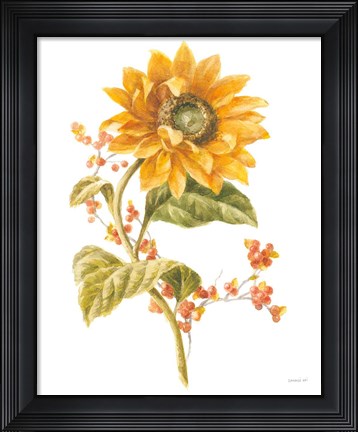 Framed Floursack Autumn I on White Print