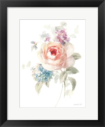 Framed Cottage Garden III on White Print