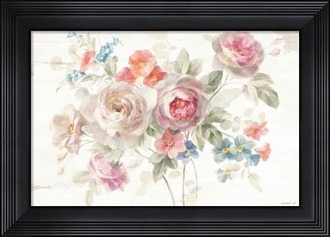 Framed Cottage Garden I Print