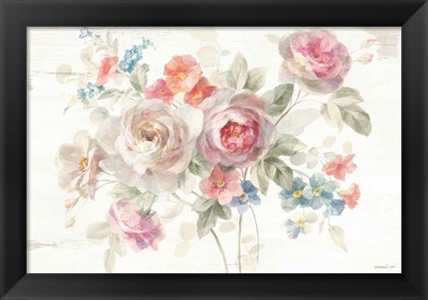 Framed Cottage Garden I Print