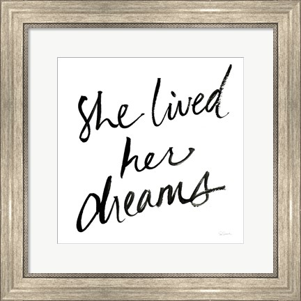Framed She Lived Her Dreams Print