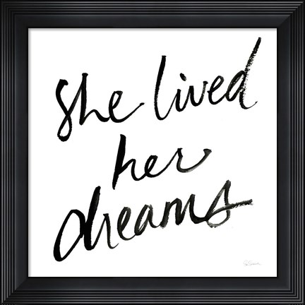 Framed She Lived Her Dreams Print