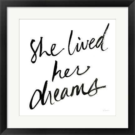 Framed She Lived Her Dreams Print