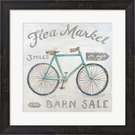Framed White Barn Flea Market IV Print