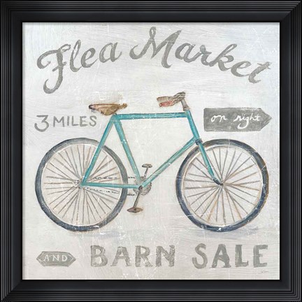 Framed White Barn Flea Market IV Print