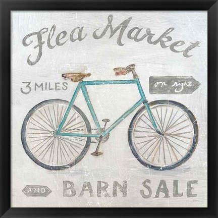 Framed White Barn Flea Market IV Print