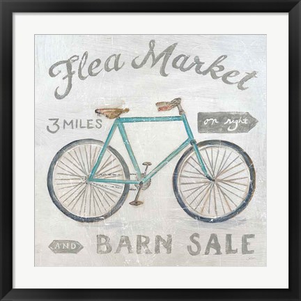 Framed White Barn Flea Market IV Print