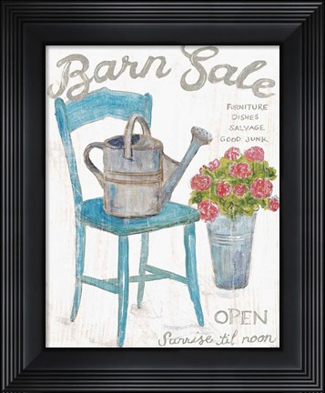 Framed White Barn Flea Market II Print
