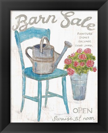 Framed White Barn Flea Market II Print