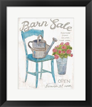 Framed White Barn Flea Market II Print