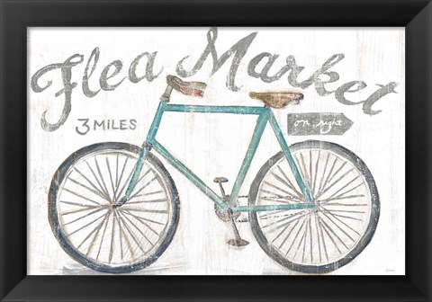 Framed White Barn Flea Market I Print