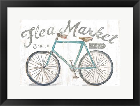 Framed White Barn Flea Market I Print