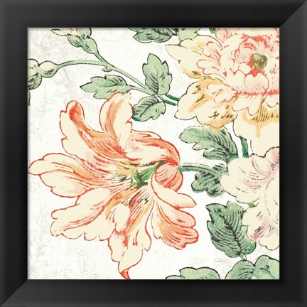 Framed Cottage Roses VII Print