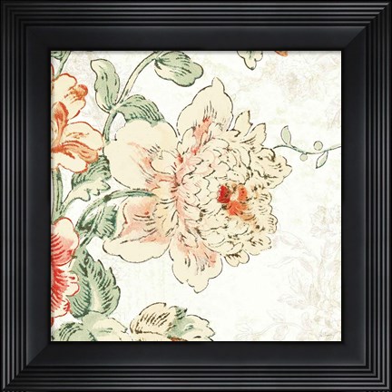 Framed Cottage Roses IV Print