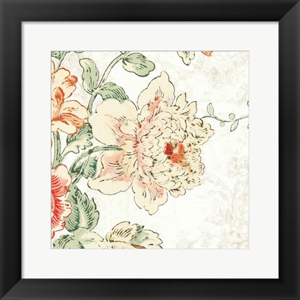 Framed Cottage Roses IV Print