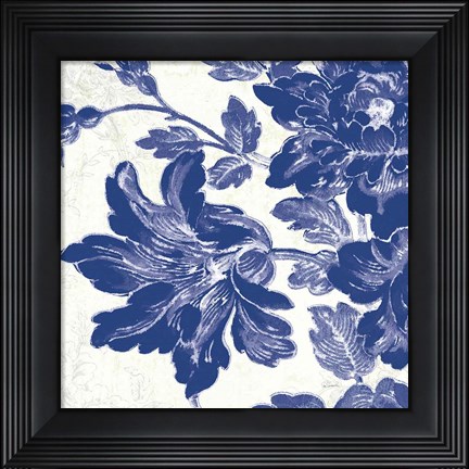 Framed Toile Roses VII Print